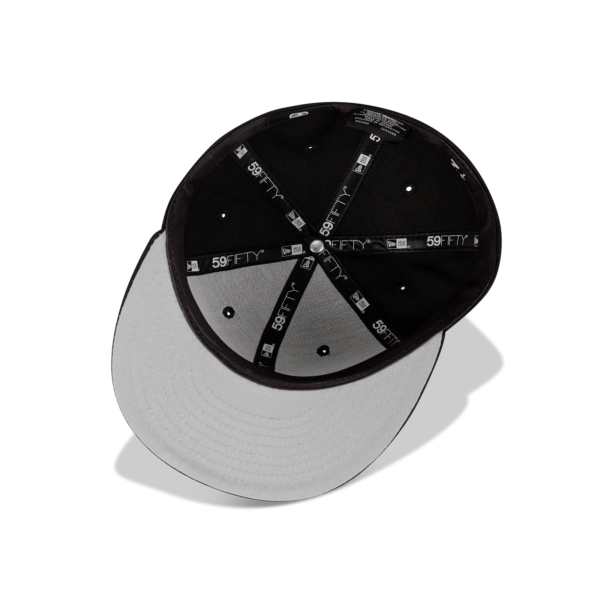 New Era  Brooklyn Nets Fitted Grey Bottom "Black White"