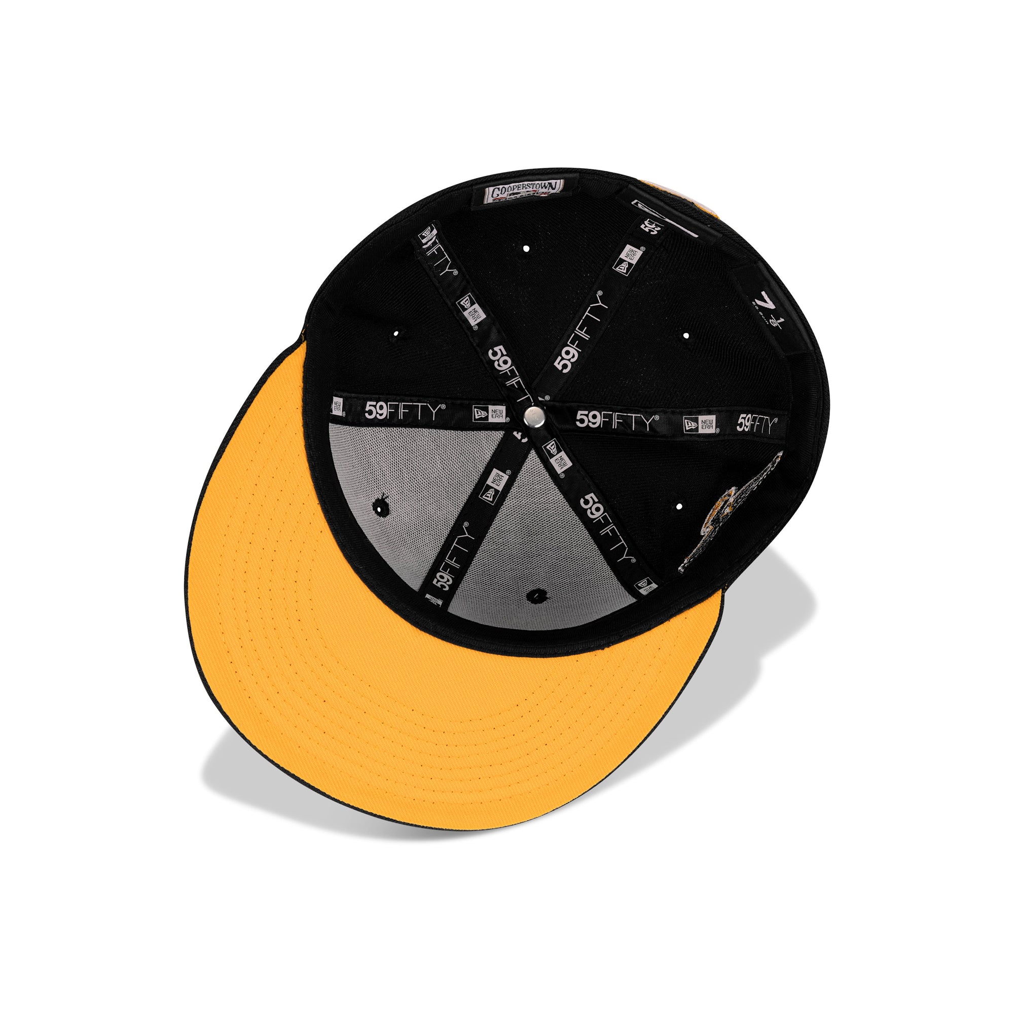 New Era Pittsburgh Pirates Fitted Yellow Bottom "Black Yellow" (World Series Embroidery)