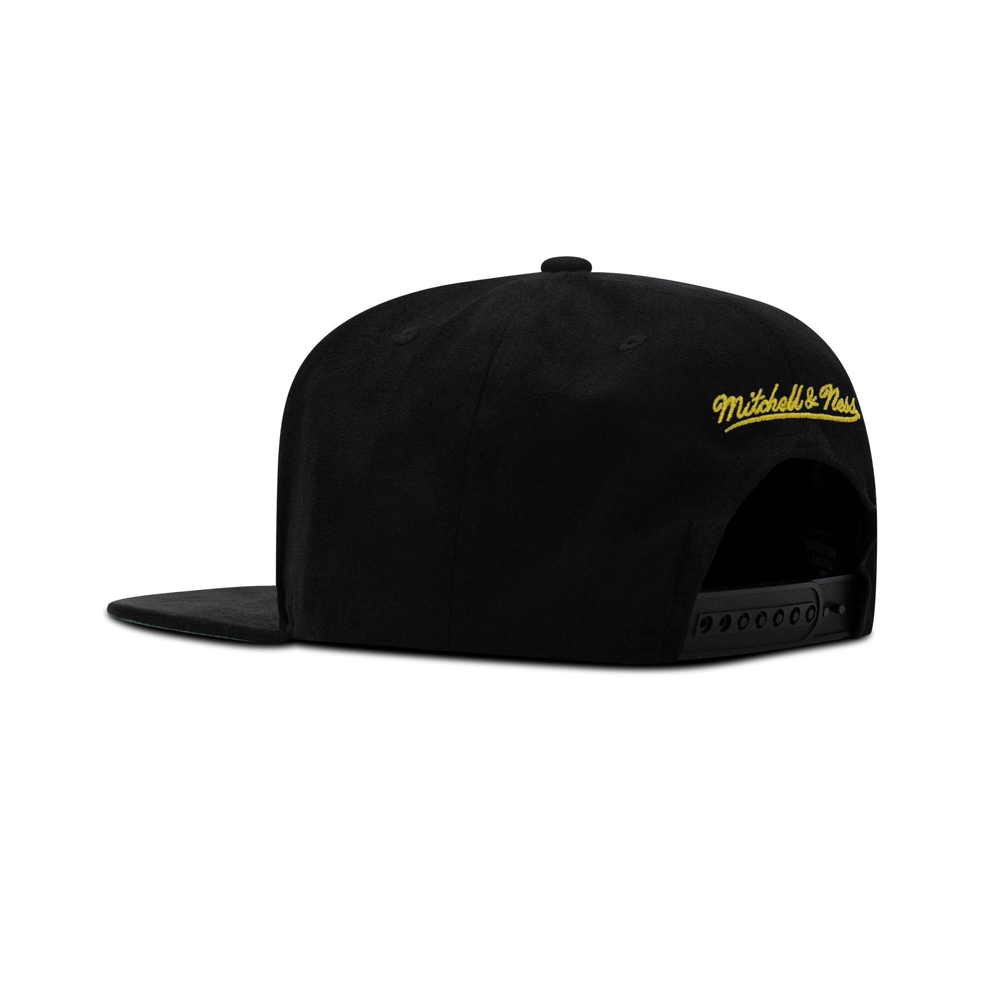 Mitchell & Ness Pittsburgh Pirates Sweet Suede Snapback Green Satin Bottom "Black Yellow"