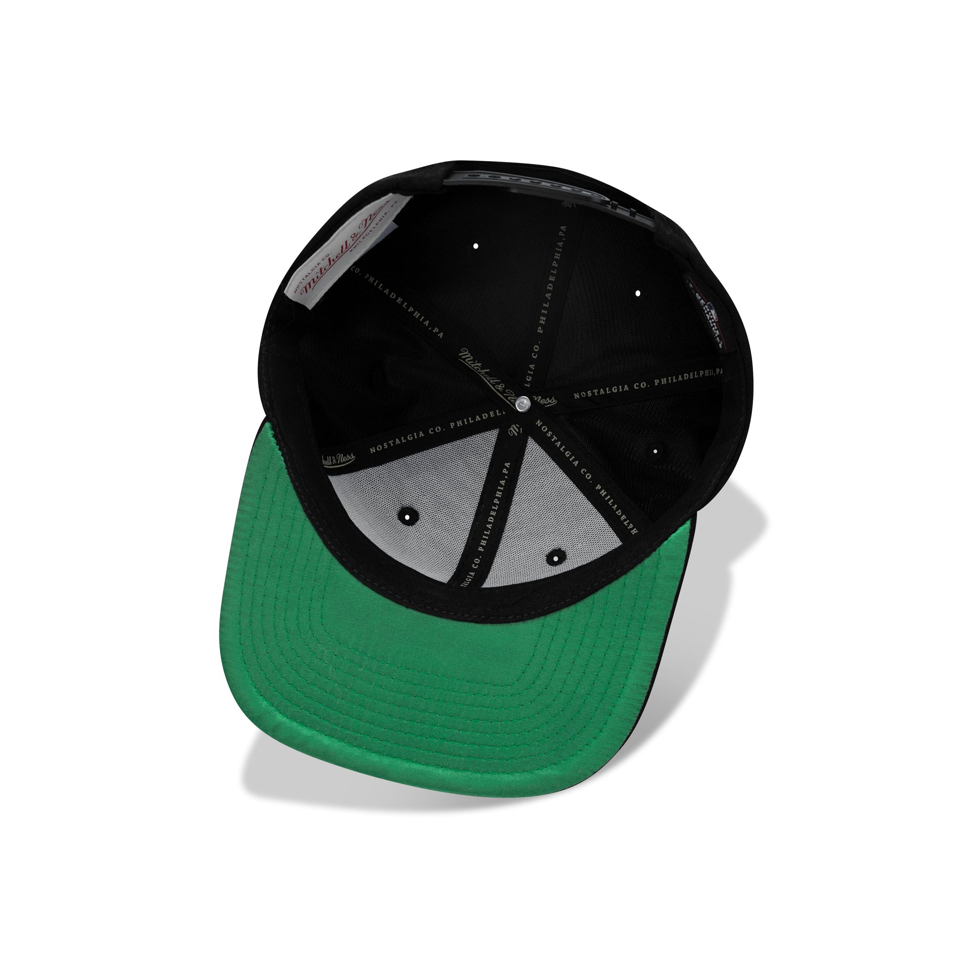 Mitchell & Ness Pittsburgh Pirates Sweet Suede Snapback Green Satin Bottom "Black Yellow"