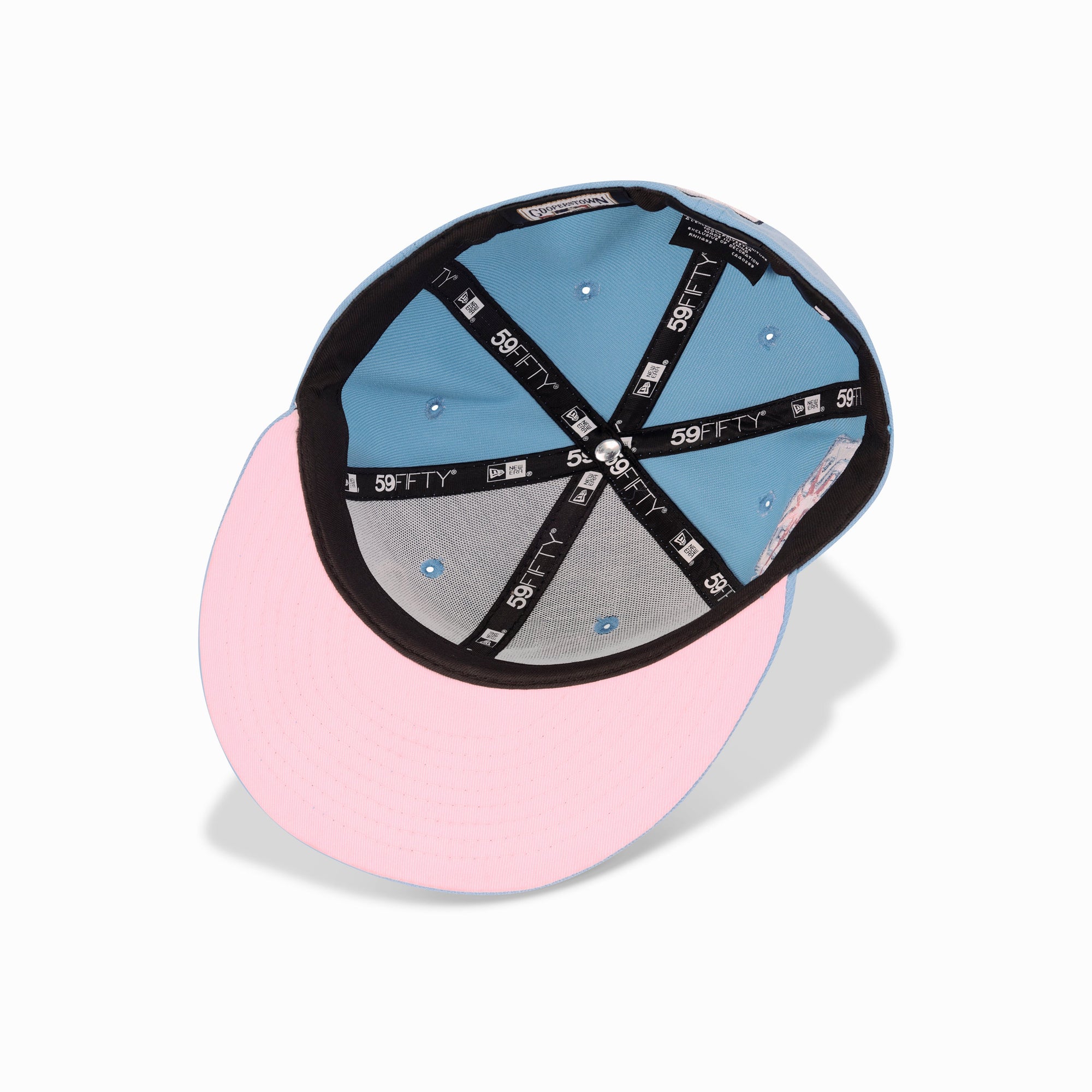 New Era Tampa Bay Rays Fitted Pink Bottom "Sky Blue Pink" (1998-2018 Embroidery)
