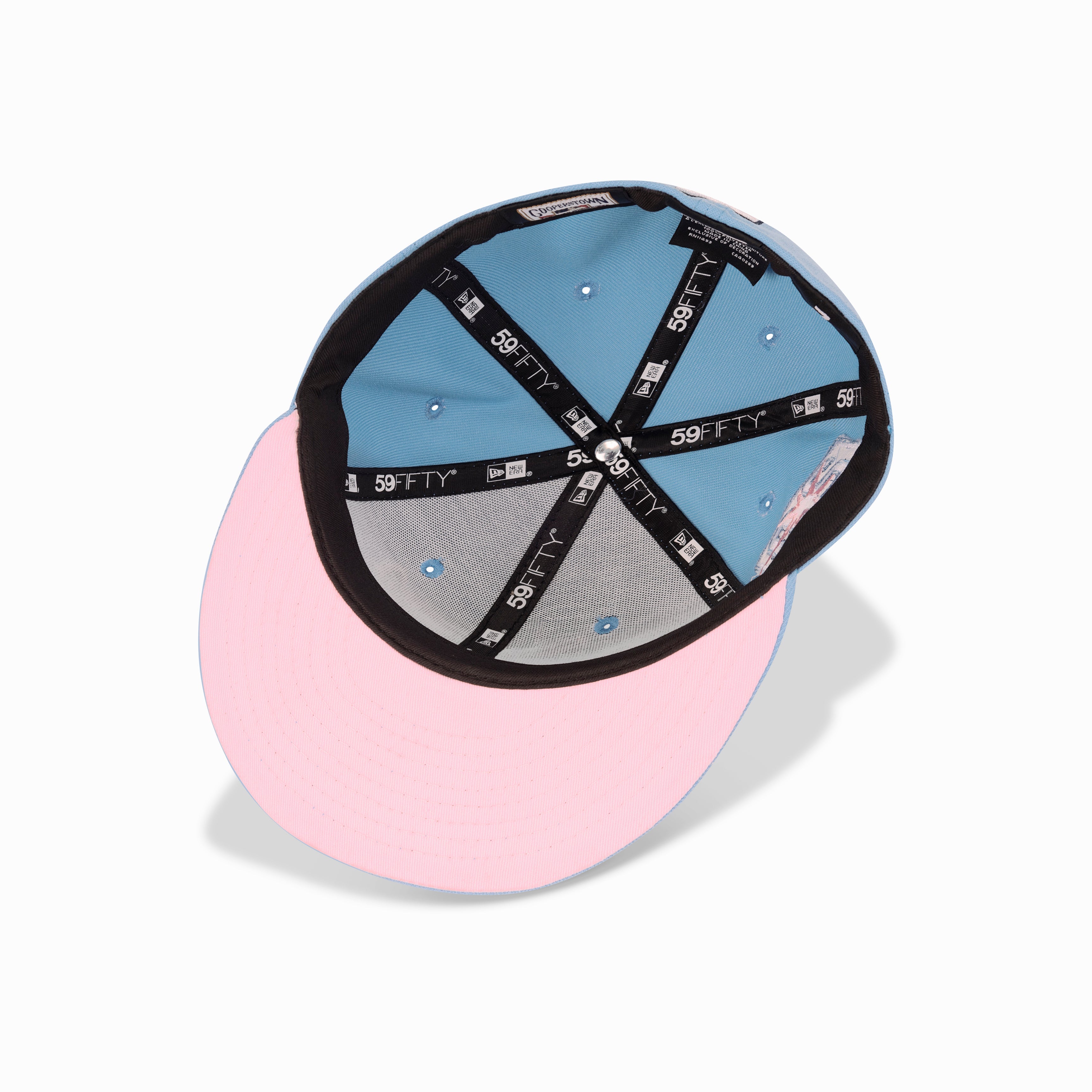New Era Tampa Bay Rays Fitted Pink Bottom "Sky Blue Pink" (1998-2018 Embroidery)