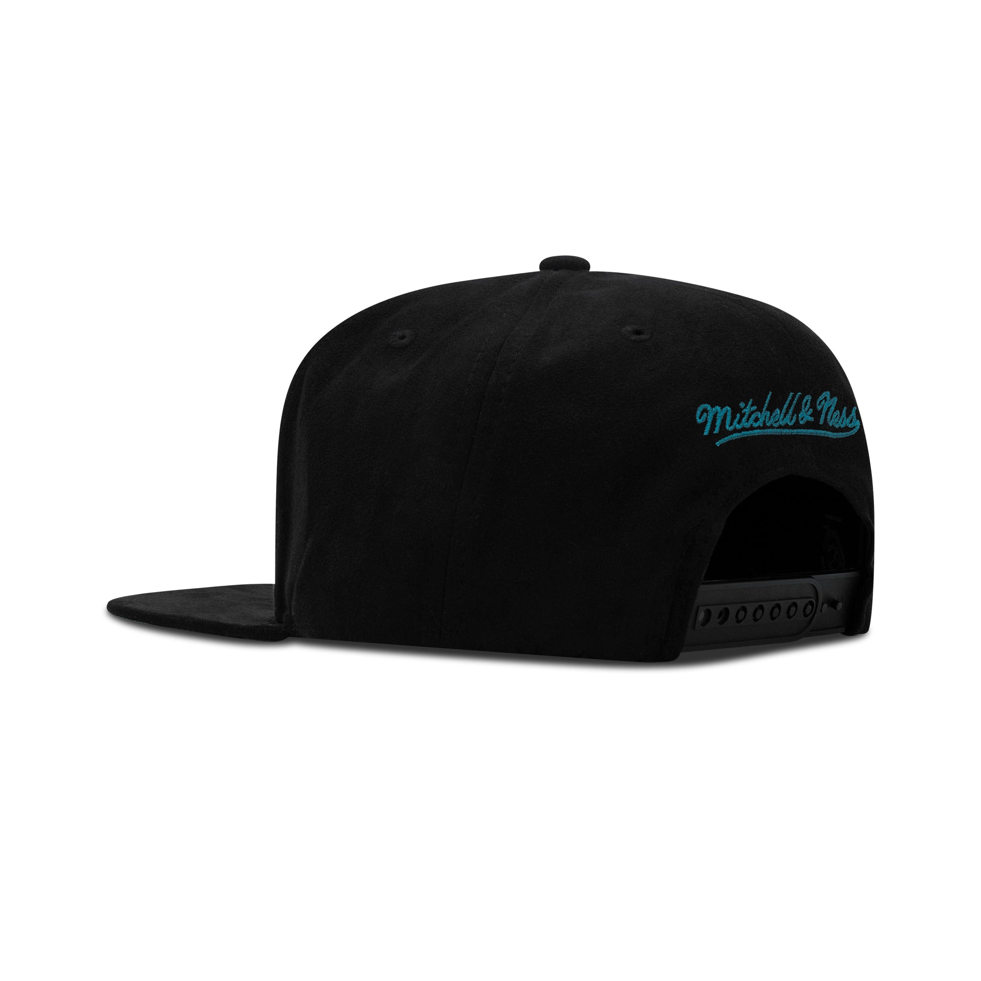 Mitchell & Ness San Jose Sharks Sweet Suede Snapback Green Satin Bottom "Black Teal"