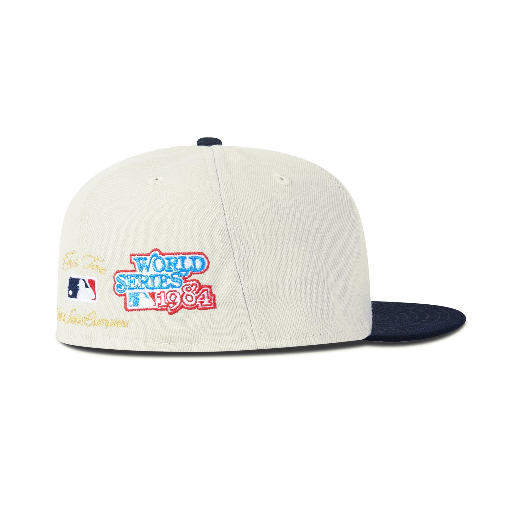 New Era Detroit Tigers Fitted Grey Bottom "Cream Navy" (1935 & 1984 World Series Embroidery)