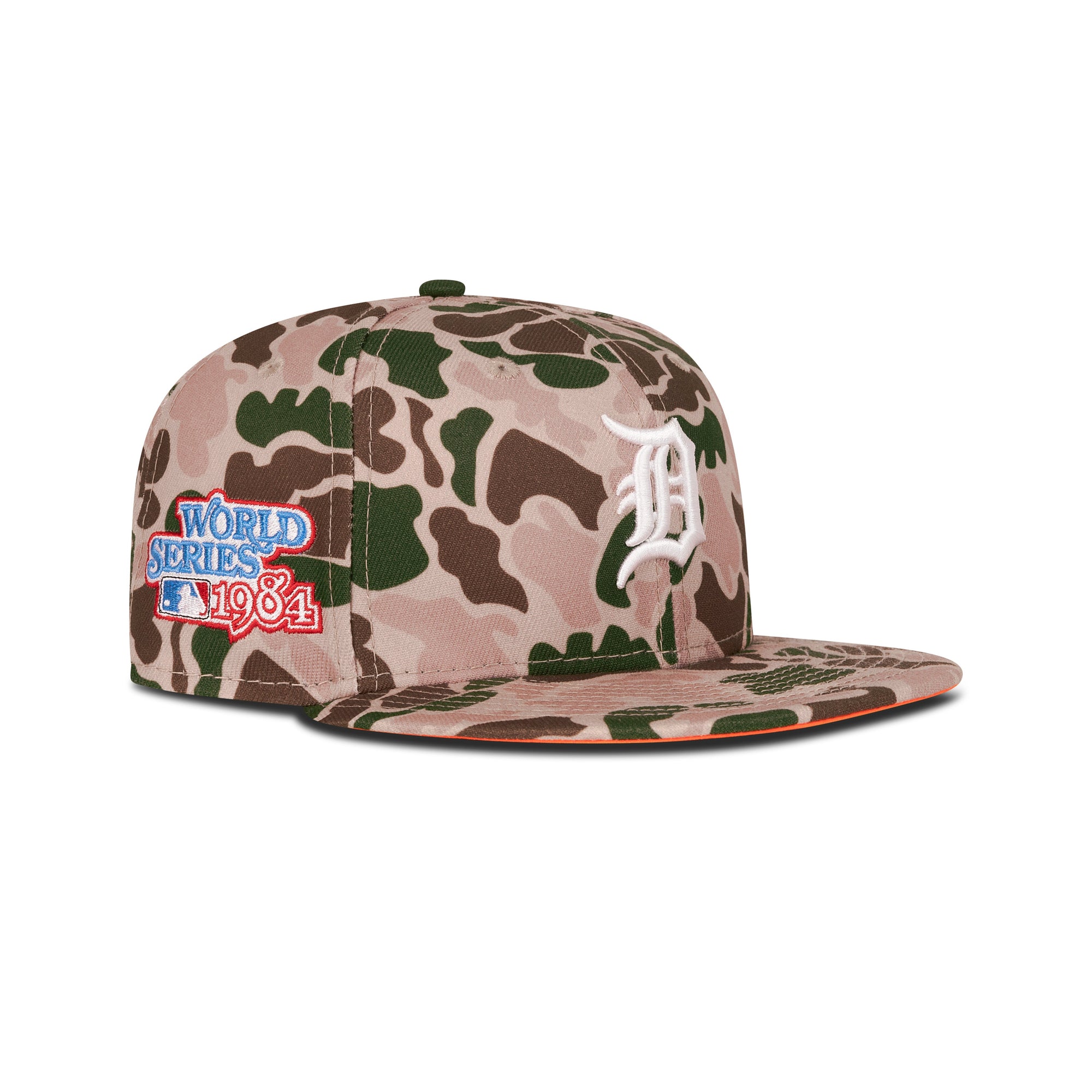 New Era Detroit Tigers Fitted Orange Bottom "Duck Camo White" (1984 World Series Embroidery)