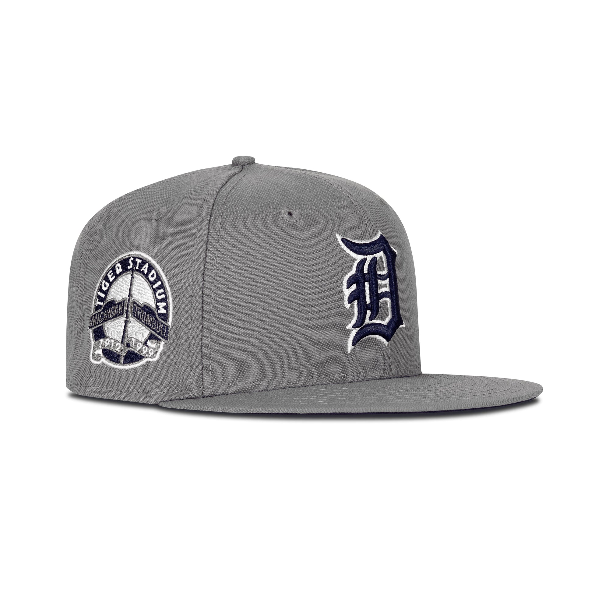 New Era Detroit Tigers Fitted Navy Bottom "Storm Grey Navy" (Tiger Stadium 1912-1999 Embroidery)