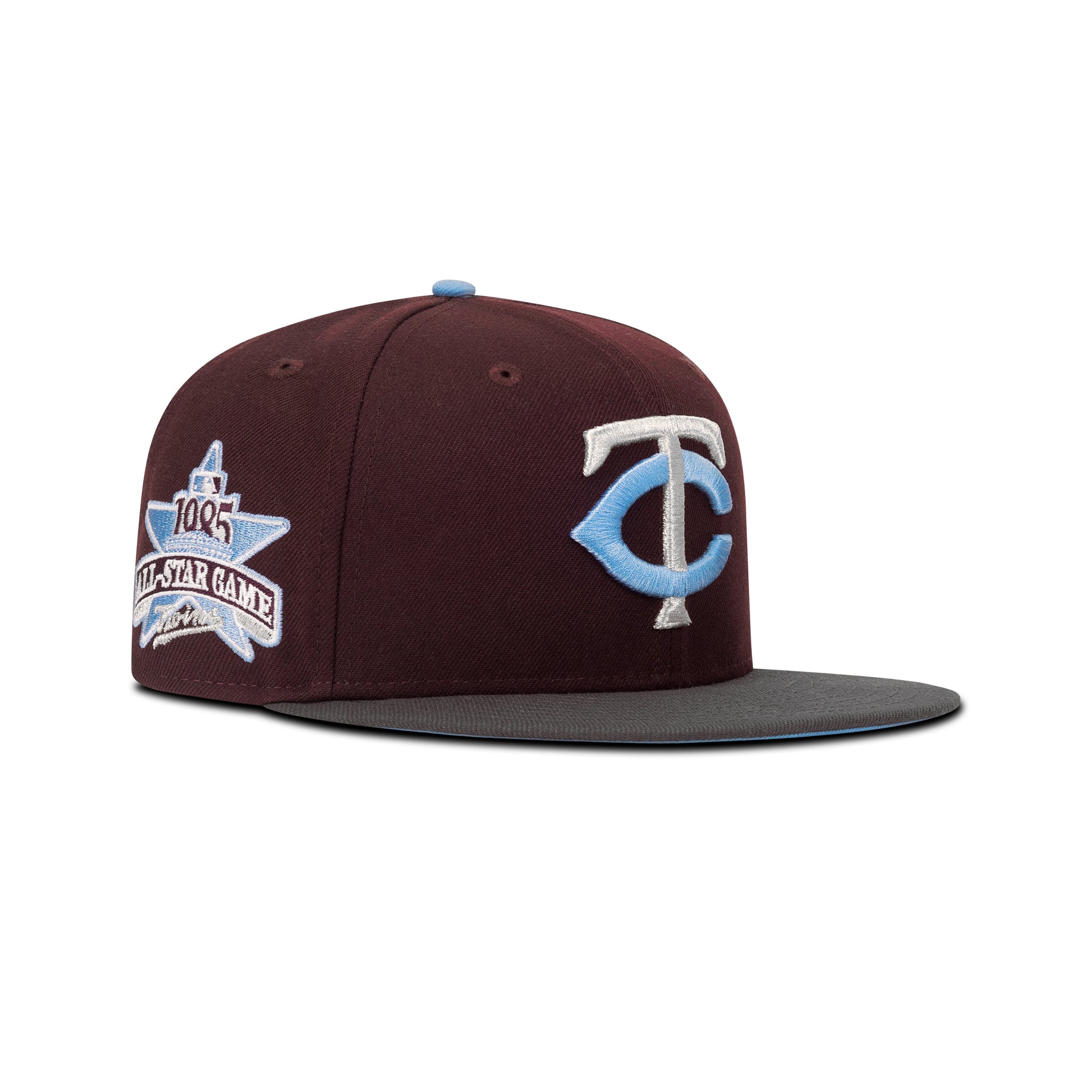 New Era Minnesota Twins Fitted Sky Bottom "Burgundy Sky" (1985 All Star Game Embroidery)