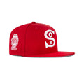 New Era Chicago White Sox Fitted Pink Bottom "Red White" (1906-1917 Chicago Embroidery)