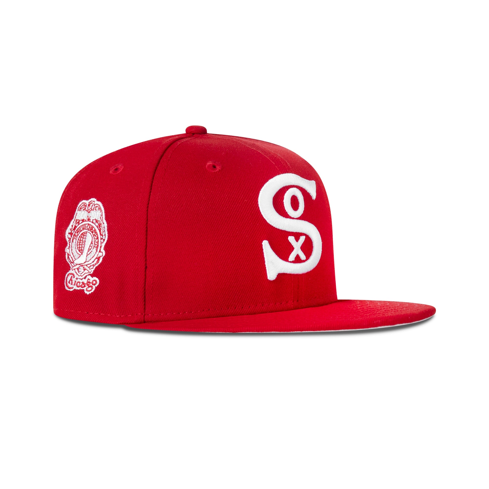 New Era Chicago White Sox Fitted Pink Bottom "Red White" (1906-1917 Chicago Embroidery)