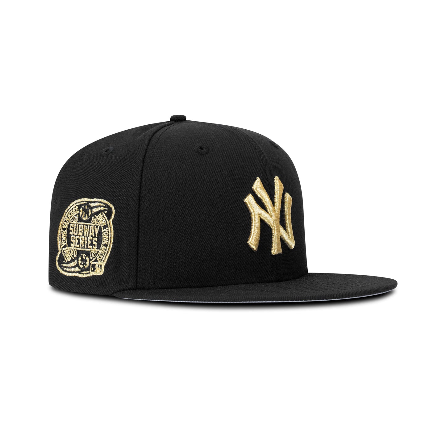 New Era New York Yankees Fitted Grey Bottom "Black Gold" (2000 Subway Series Embroidery)