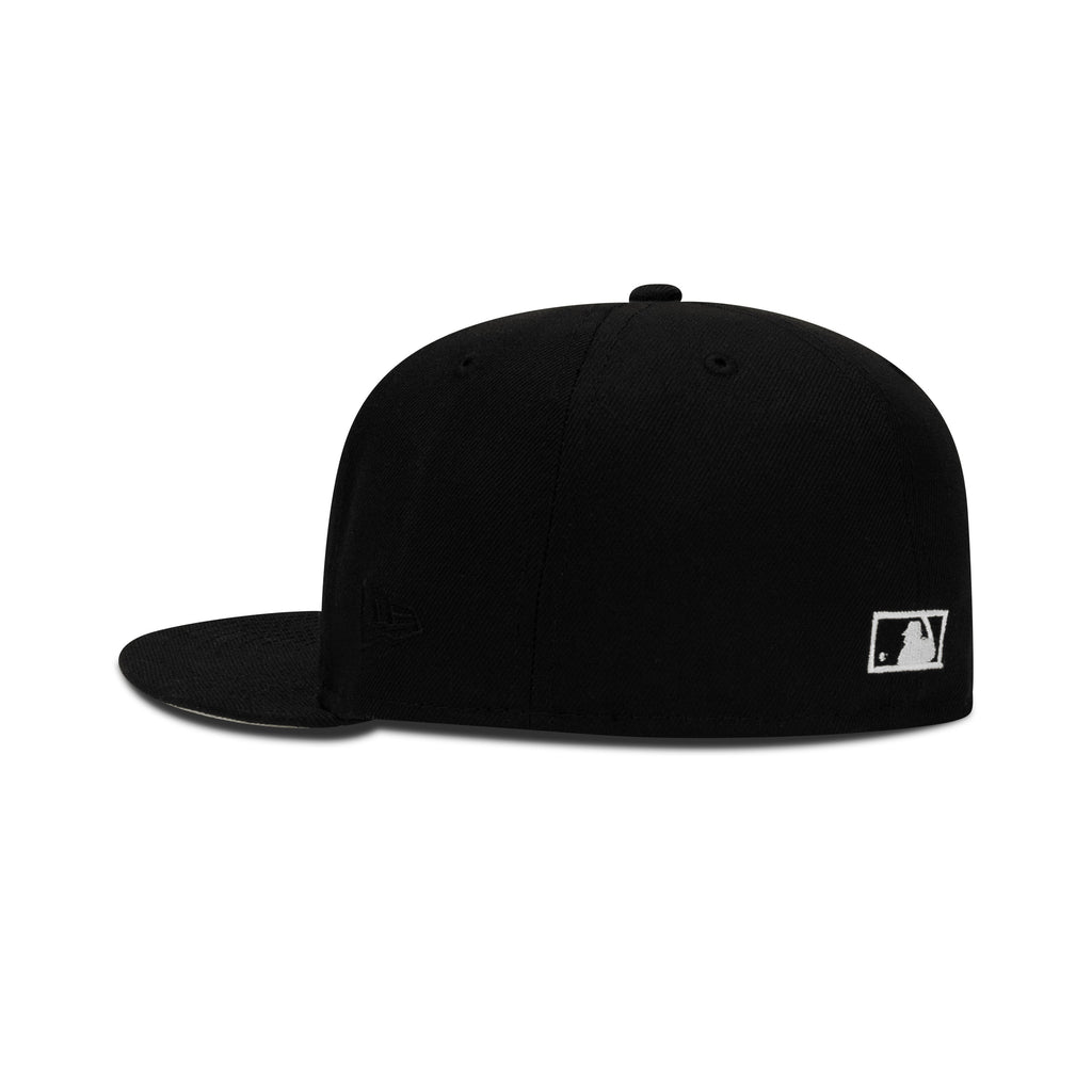 New Era New York Mets Fitted Grey Bottom "Black White" (2000 Subway Series Embroidery)