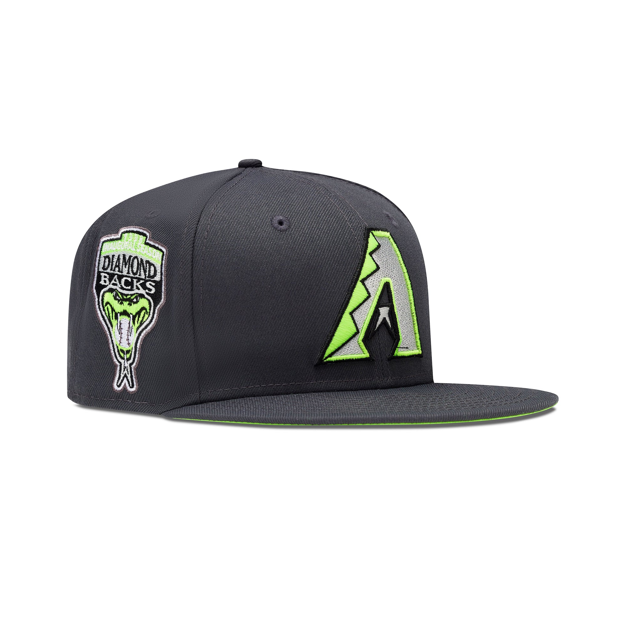 New Era Arizona Diamondbacks Fitted Neon Bottom "Graphite Neon" (1998 Inaugural Season Embroidery)