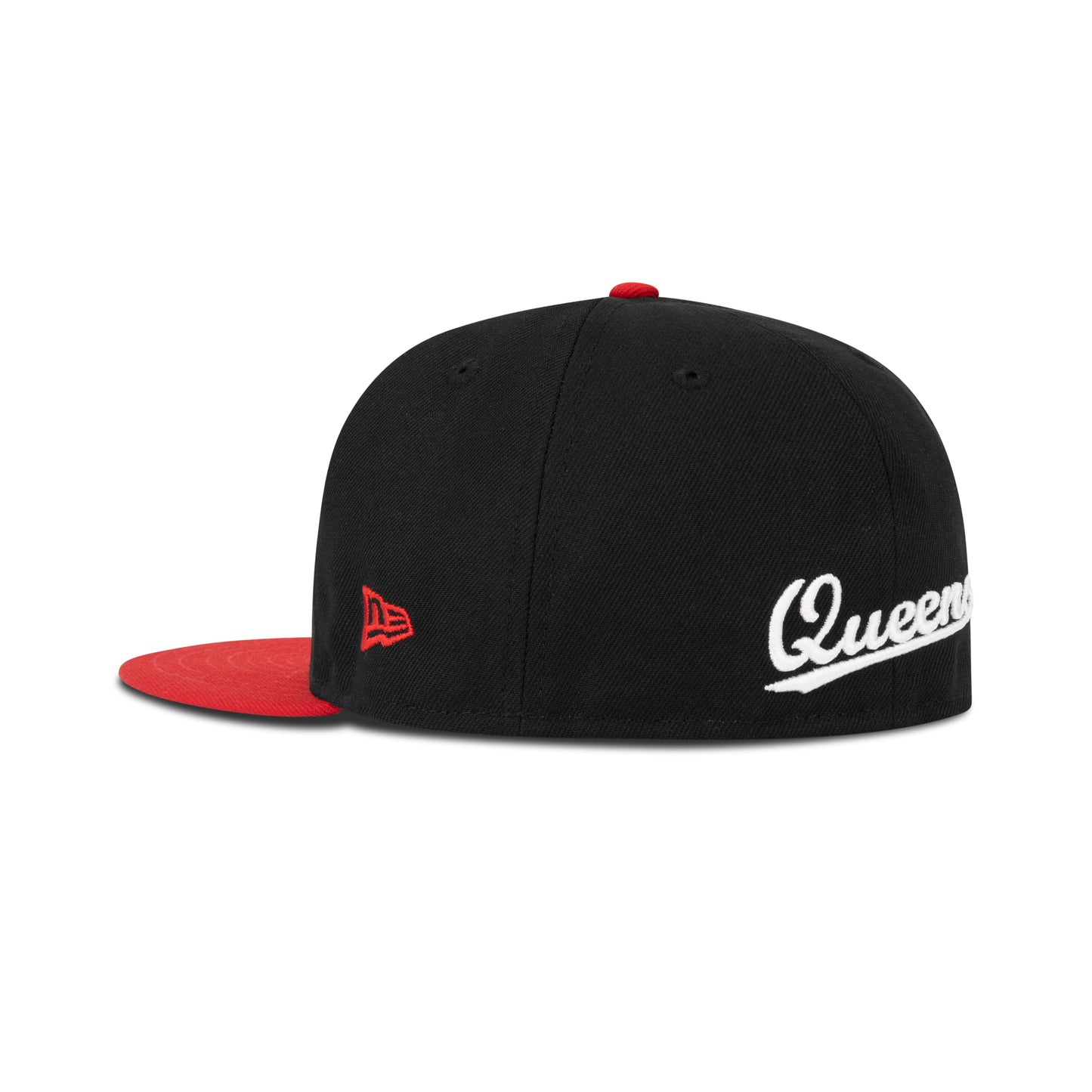 New Era Queens NY Fitted Grey Bottom "Black Red"